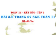 Bài 3.6 trang 67 SGK Toán 11 tập 1 Kết nối tri thức
